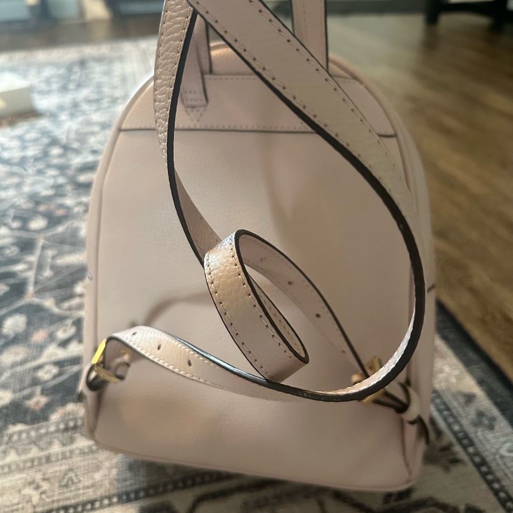 Michael Kors Beige Backpack with Gold Accents - Picture 3 of 3